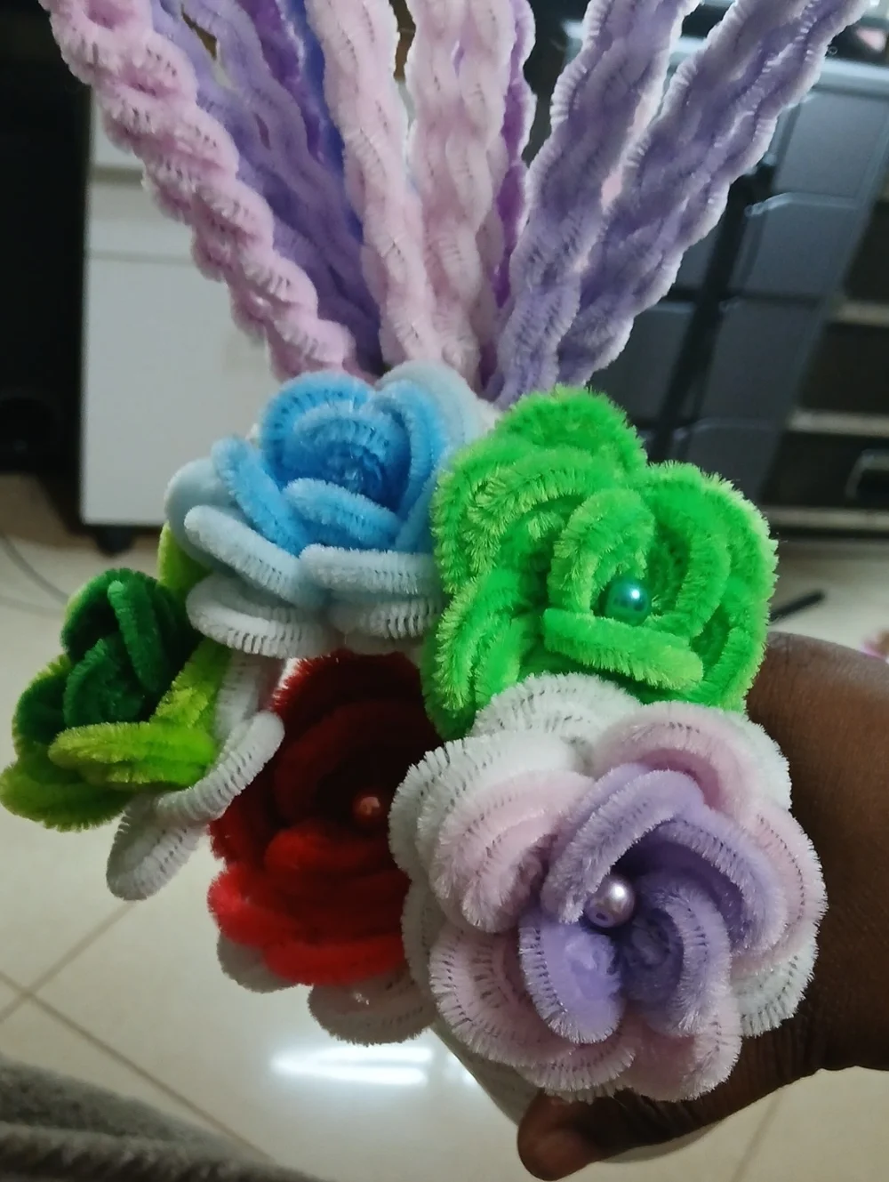 Handmade Pipe Cleaner Flower Pens